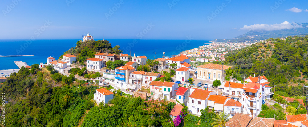 Karlovassi town in Samos island, Greece